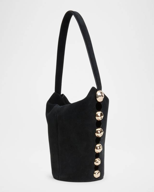Amaya Studded Leather Bucket Bag